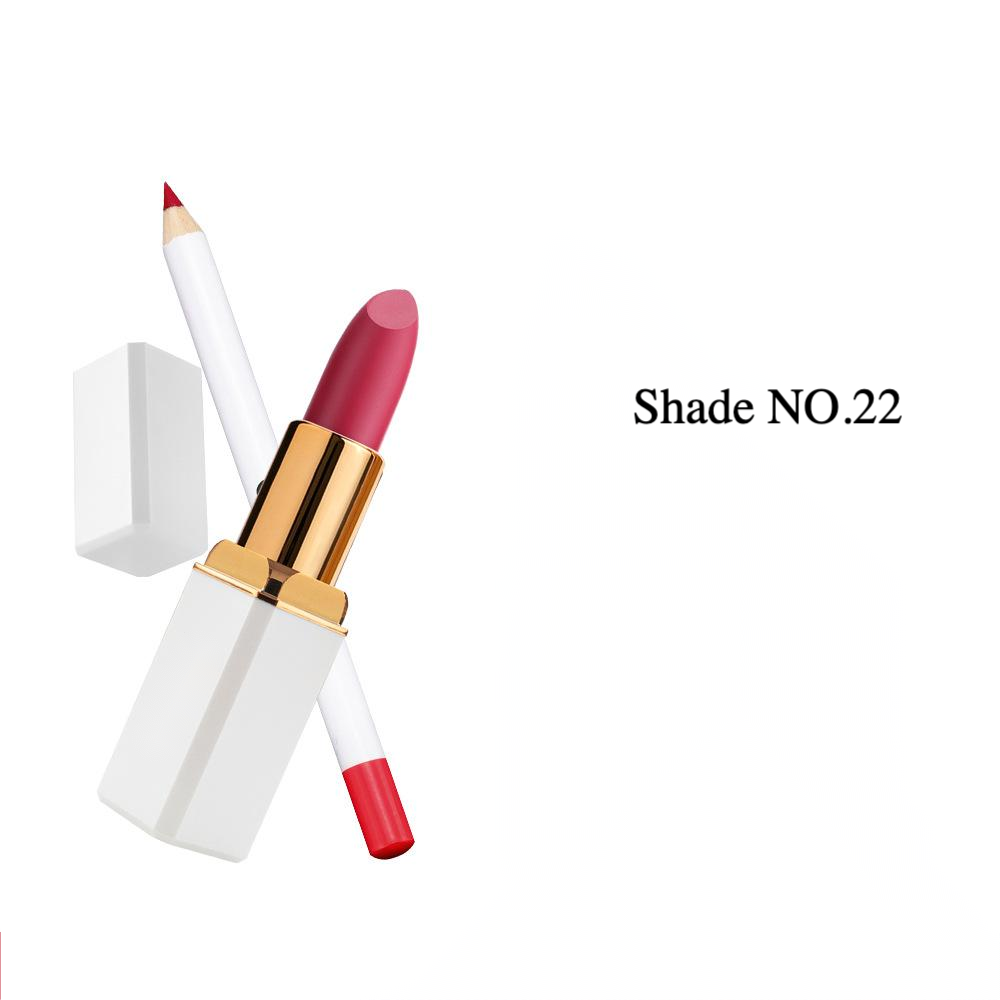 Private Label Matte Lipstick and Lip Liner Set Shade No.22