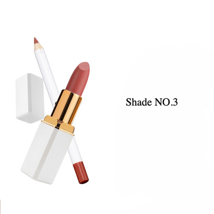 Private Label Matte Lipstick and Lip Liner Set Shade No.3