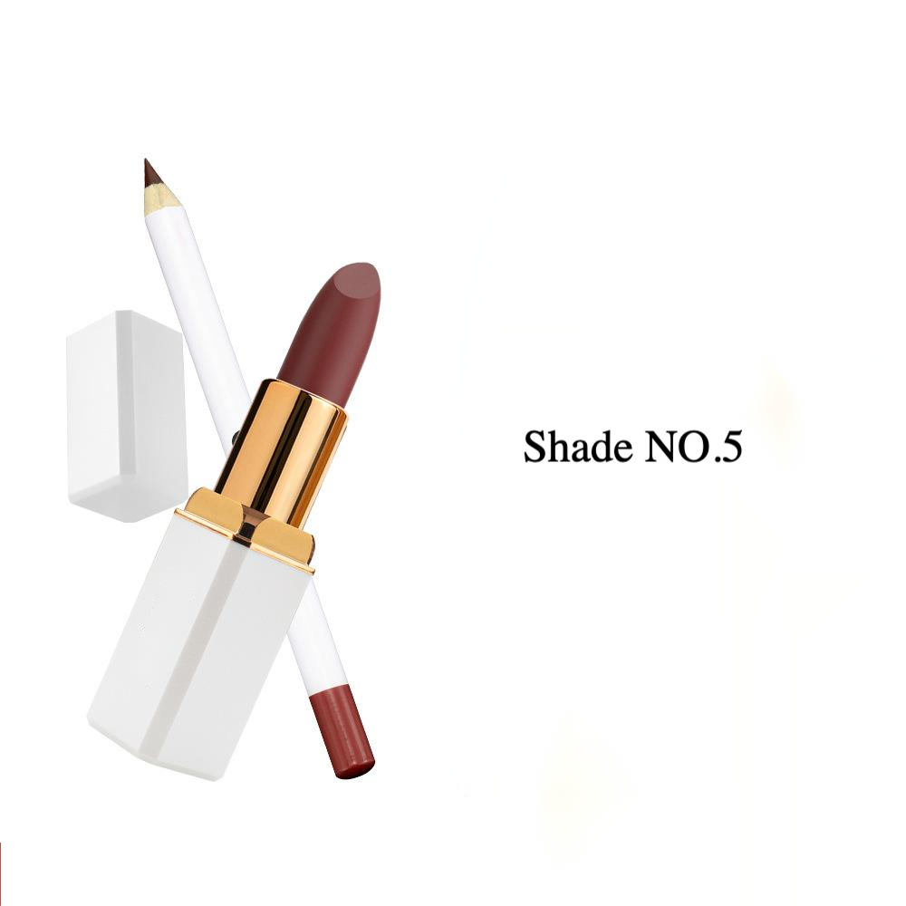 Private Label Matte Lipstick and Lip Liner Set Shade No.5