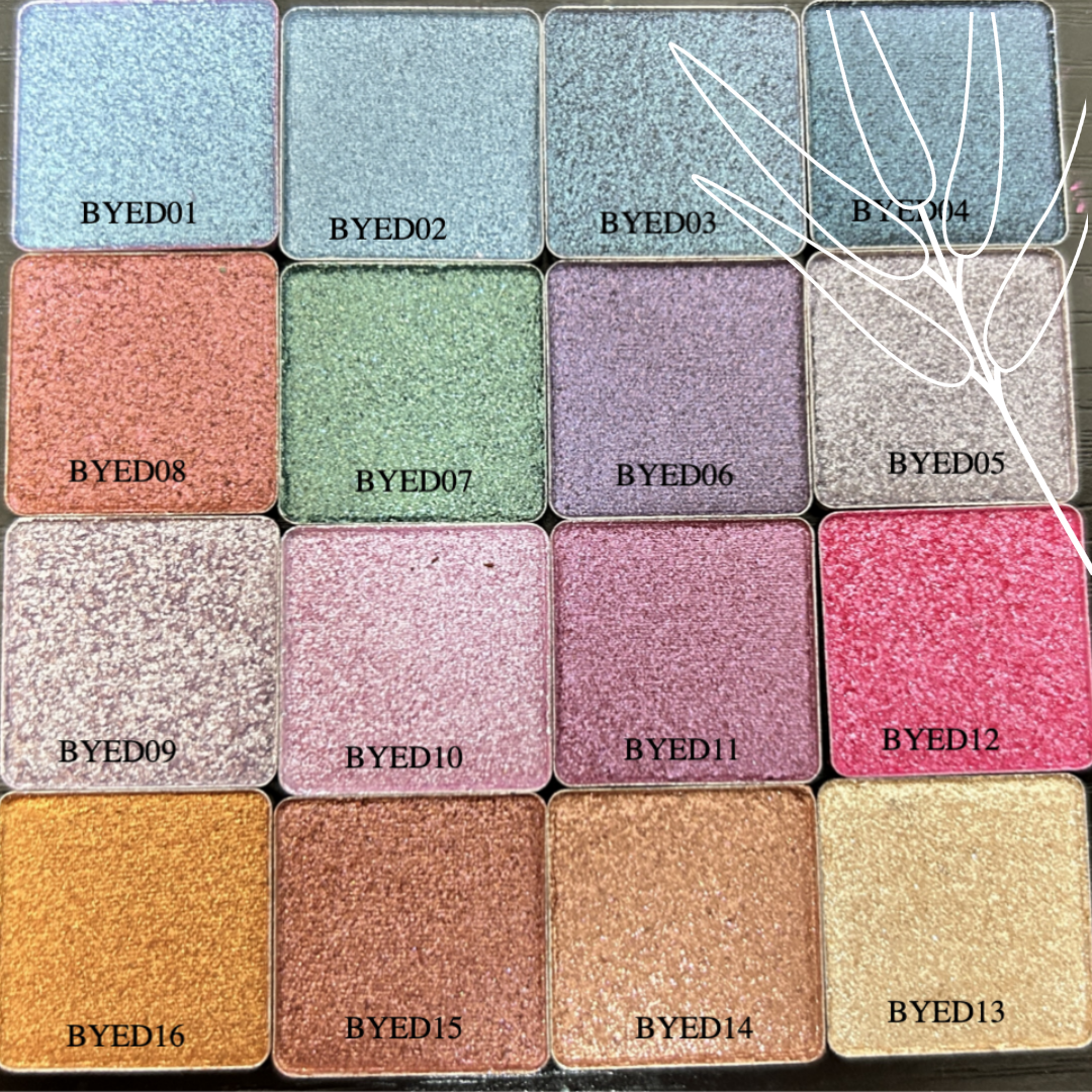 Private Label Square Metallic Eyeshadow - 16 Bold Shades