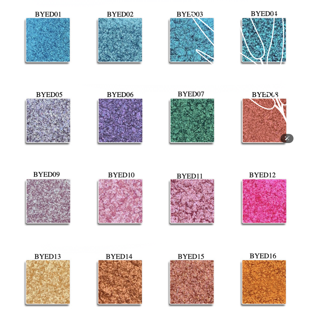 Private Label Square Metallic Eyeshadow - 16 Bold Shades