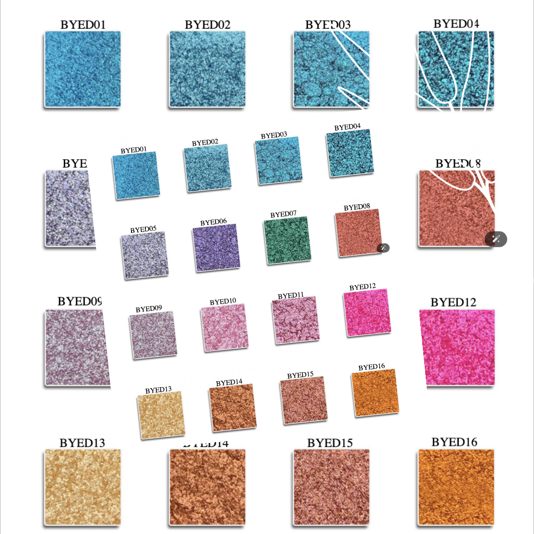 Private Label Square Metallic Eyeshadow - 16 Bold Shades