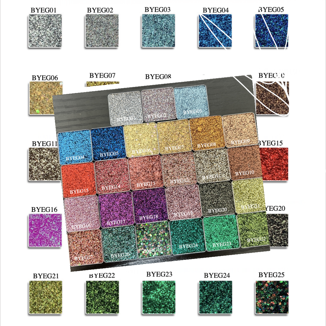 Private Label Square Glitter Eyeshadow - 27 Sparkling Shades