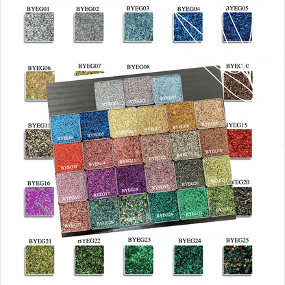 Private Label Square Glitter Eyeshadow - 27 Sparkling Shades