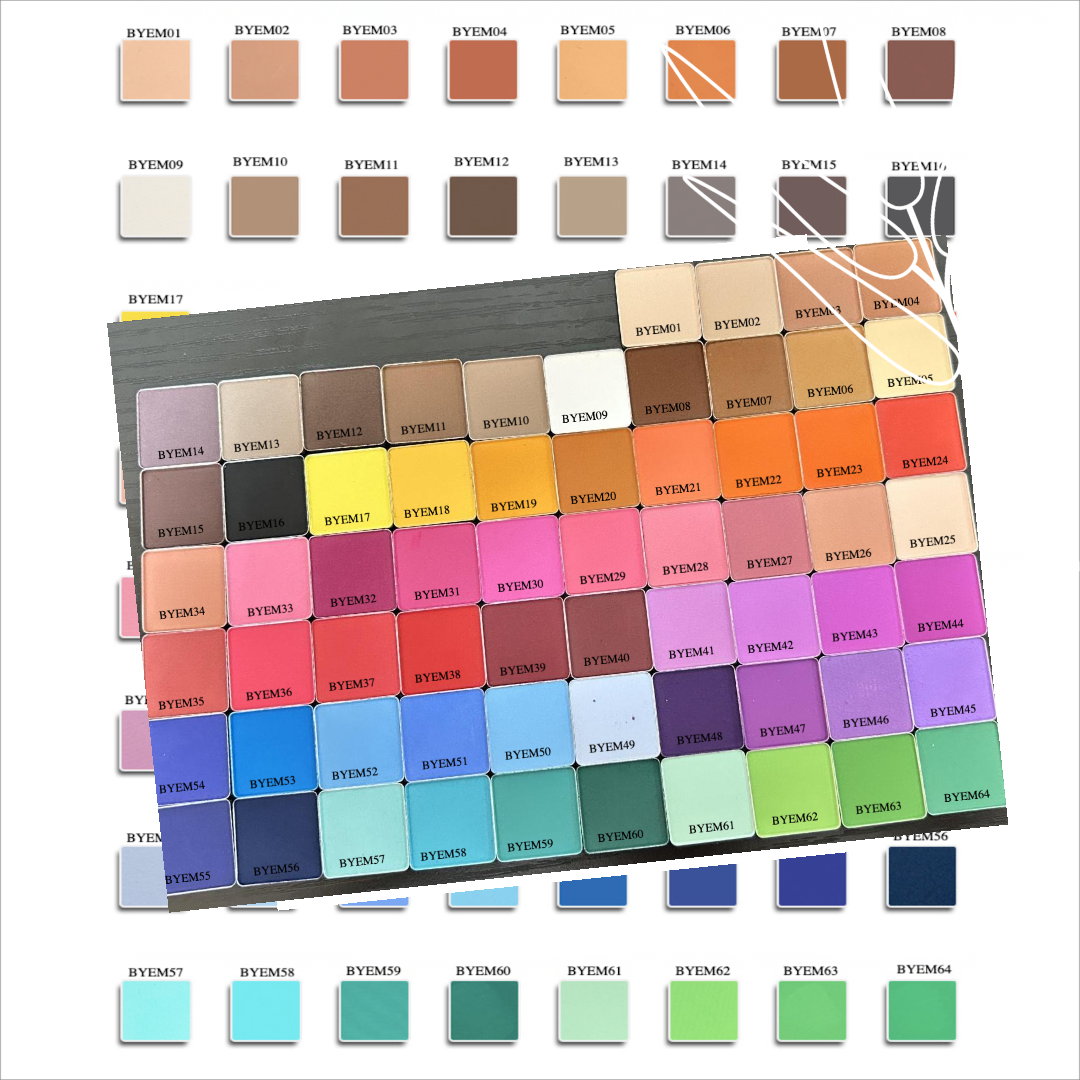 Private Label Square Matte Eyeshadow - 64 Rich Shades