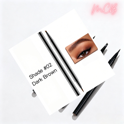 XHHFYMLG-119 Private Label Natural Double-ended Waterproof Four-pronged Eyebrow Pencil and Liquid Eyeliner shade02