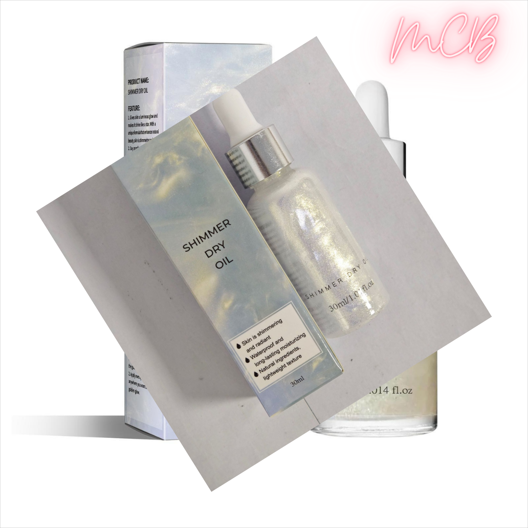 Private Label Shimmer Body Oil | Crystal Liquid Highlighter | Multi-Use | OEM/ODM