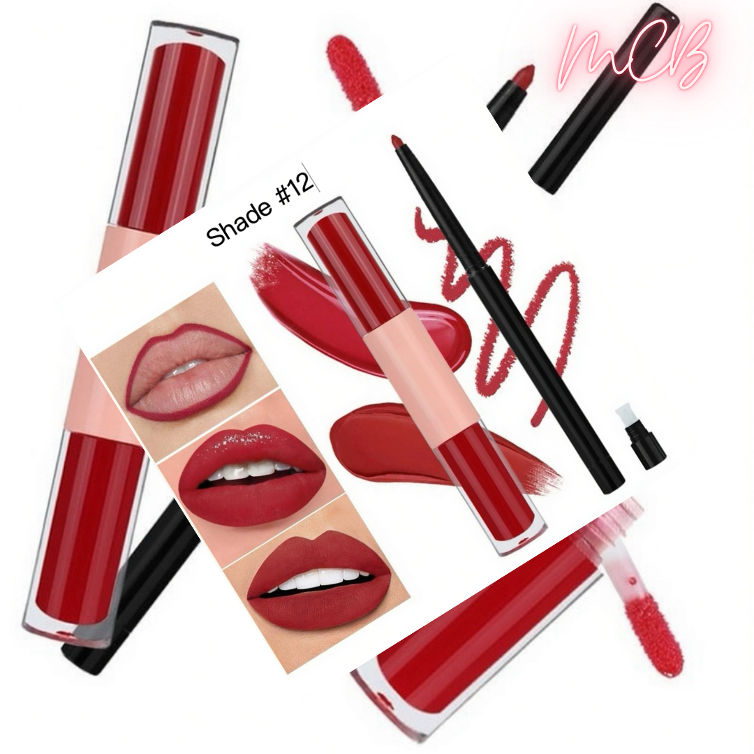 Private Label Natural Lip Liner & Gloss Set shade12