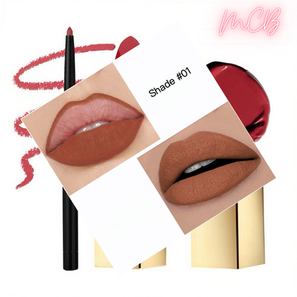 Private Label Natural Lip Liner & Matte Lipstick Set shade01