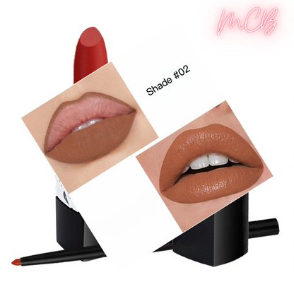Private Label Natural Matte Lip Liner & Moisturizing Lipstick Set shade02