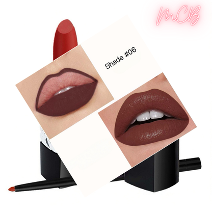 Private Label Natural Matte Lip Liner & Moisturizing Lipstick Set shade06