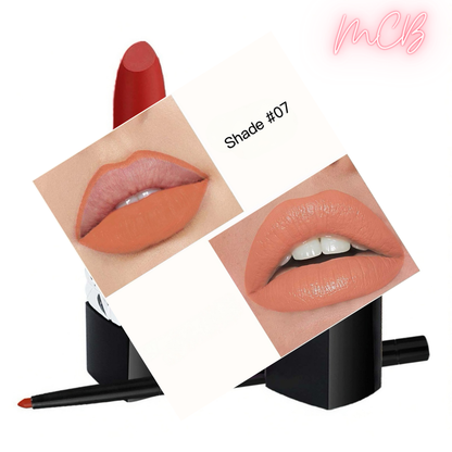 Private Label Natural Matte Lip Liner & Moisturizing Lipstick Set shade07