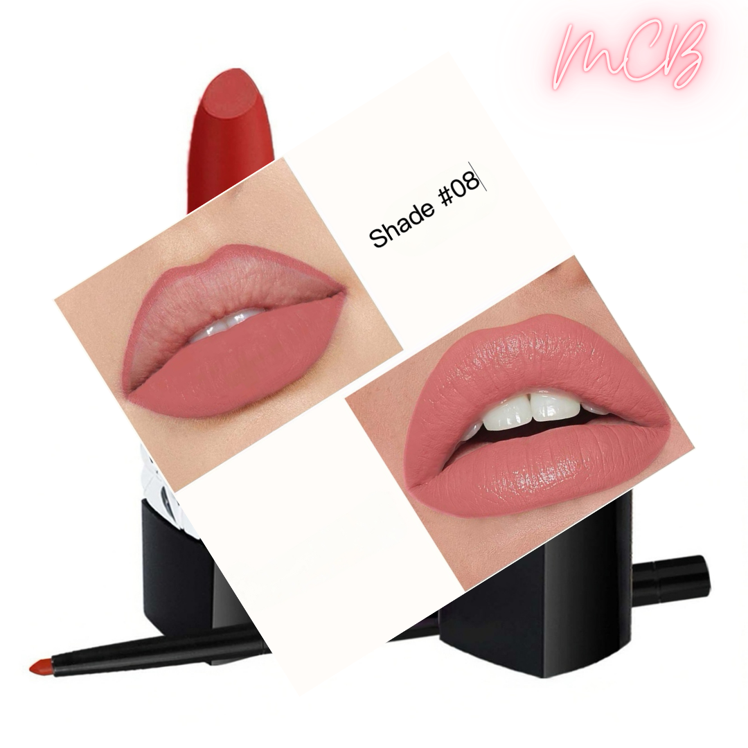 Private Label Natural Matte Lip Liner & Moisturizing Lipstick Set shade08