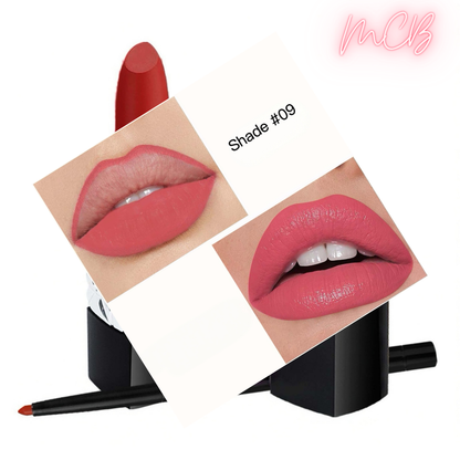 Private Label Natural Matte Lip Liner & Moisturizing Lipstick Set shade09