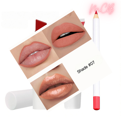 XHOQLS097 Private Label Natural  lip liner , lip gloss  and lipstick set shade07