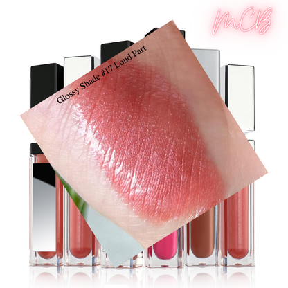 XHSXM0043 Private Label Manufacturing 40 Shade Natural Glossy Lip Gloss With LED Lights Shade 17
