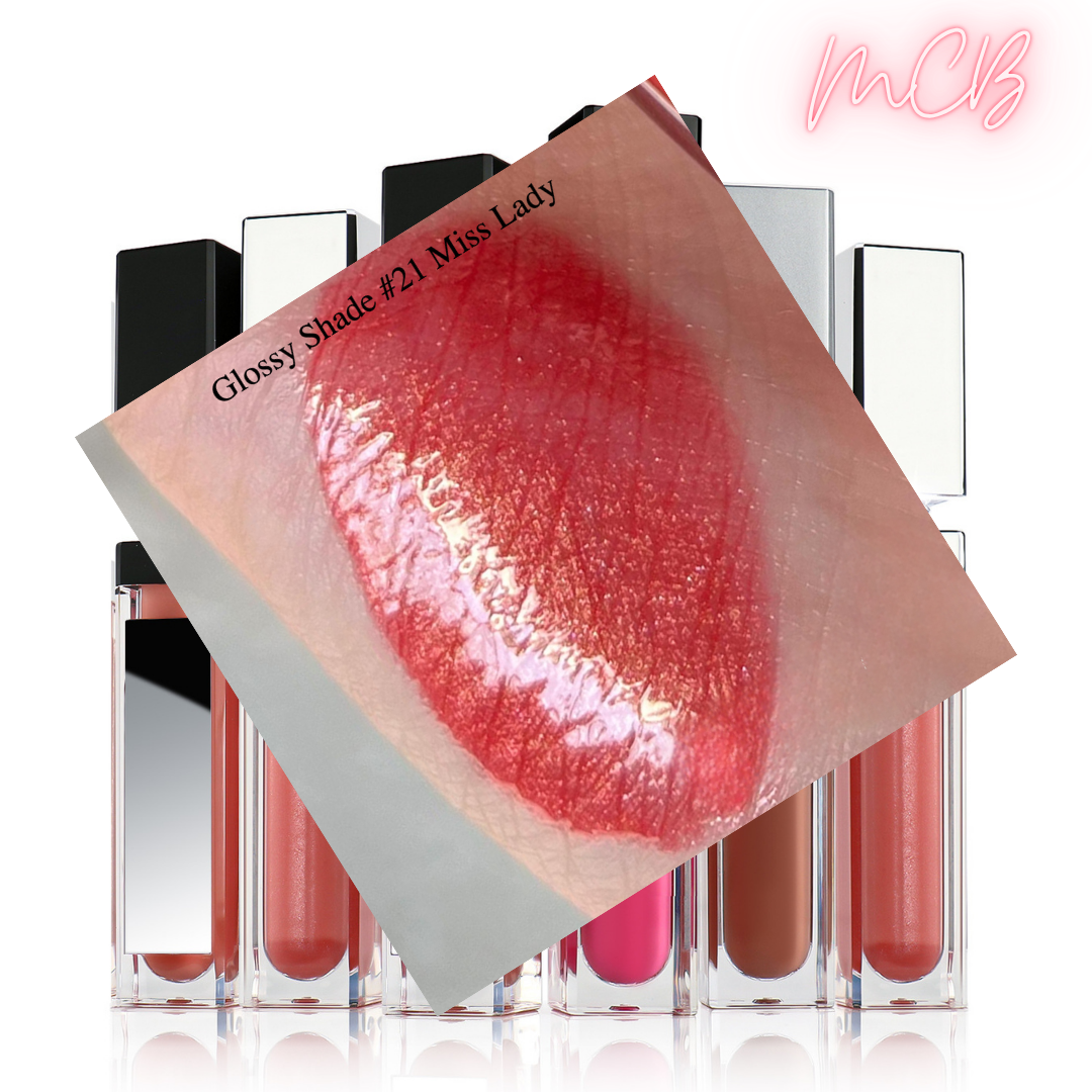 XHSXM0043 Private Label Manufacturing 40 Shade Natural Glossy Lip Gloss With LED Lights Shade 21