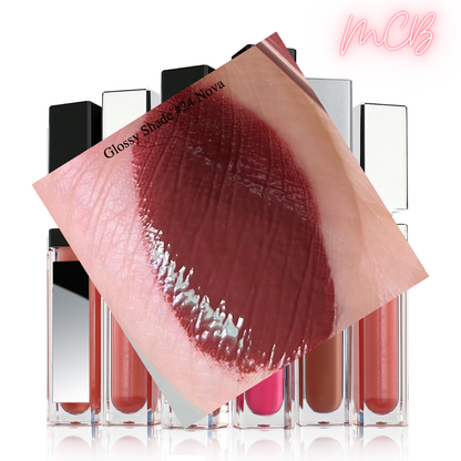 XHSXM0043 Private Label Manufacturing 40 Shade Natural Glossy Lip Gloss With LED Lights Shade 24
