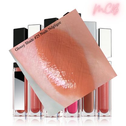 XHSXM0043 Private Label Manufacturing 40 Shade Natural Glossy Lip Gloss With LED Lights Shade 25