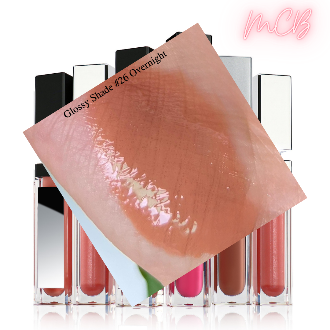 XHSXM0043 Private Label Manufacturing 40 Shade Natural Glossy Lip Gloss With LED Lights Shade 26