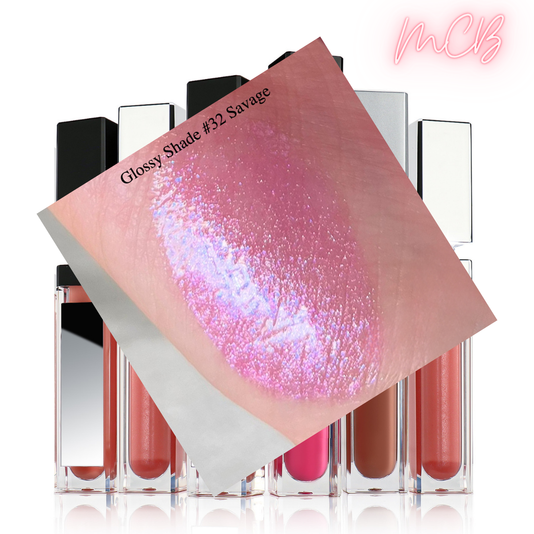 XHSXM0043 Private Label Manufacturing 40 Shade Natural Glossy Lip Gloss With LED Lights Shade 32
