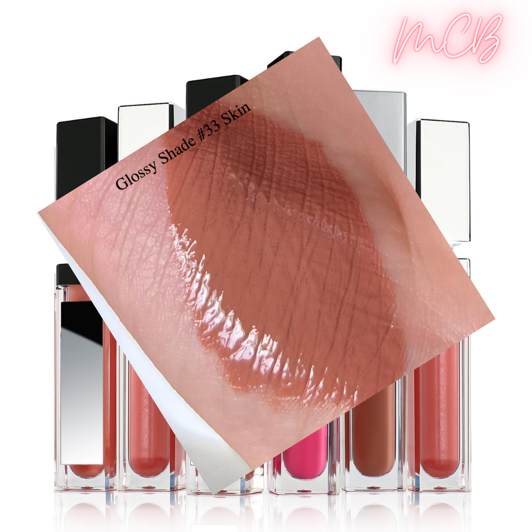 XHSXM0043 Private Label Manufacturing 40 Shade Natural Glossy Lip Gloss With LED Lights Shade 33