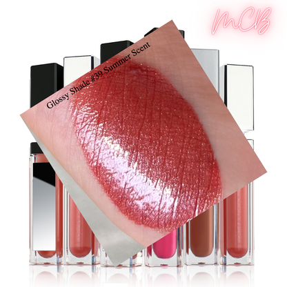 XHSXM0043 Private Label Manufacturing 40 Shade Natural Glossy Lip Gloss With LED Lights Shade 39