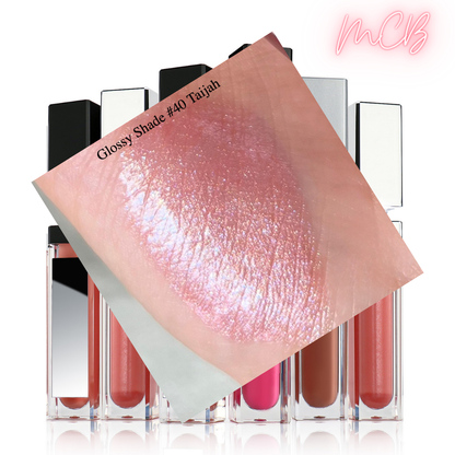 XHSXM0043 Private Label Manufacturing 40 Shade Natural Glossy Lip Gloss With LED Lights Shade 40
