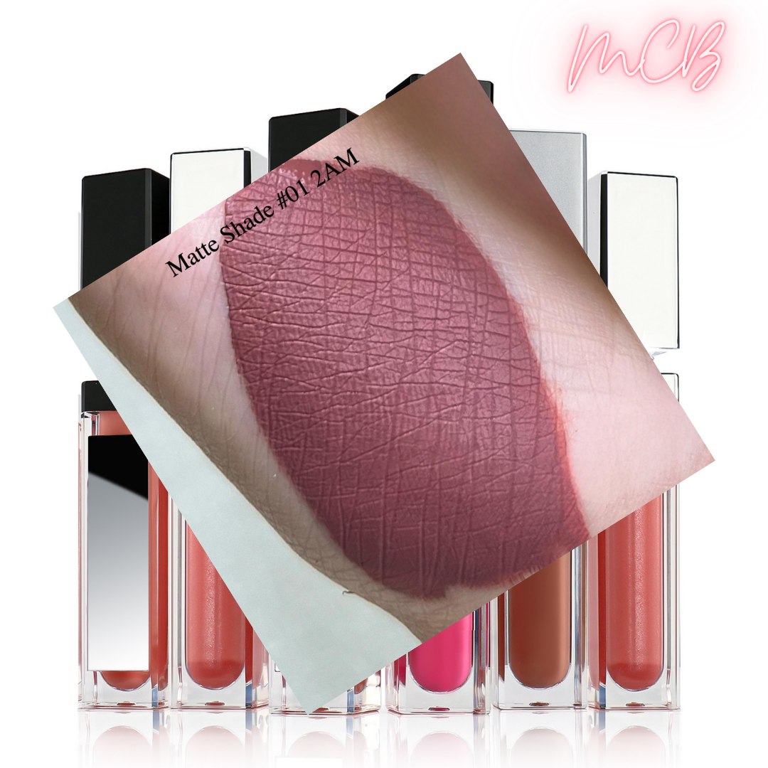 XHSXM0143 Private Label Manufacturing 40 Shade Natural Matte Lip Gloss With LED Lights Shade01
