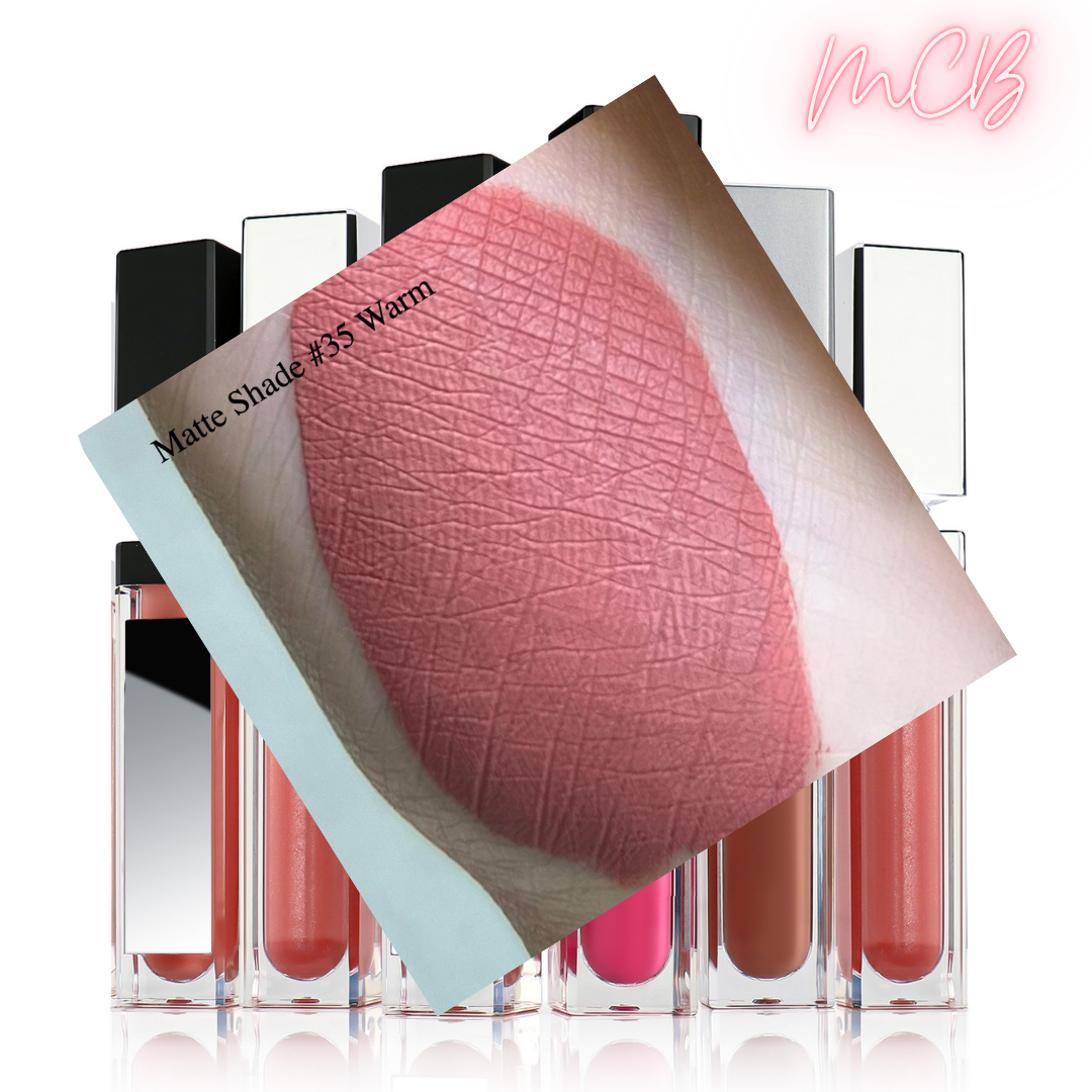 XHSXM0143 Private Label Manufacturing 40 Shade Natural Matte Lip Gloss With LED Lights Shade35