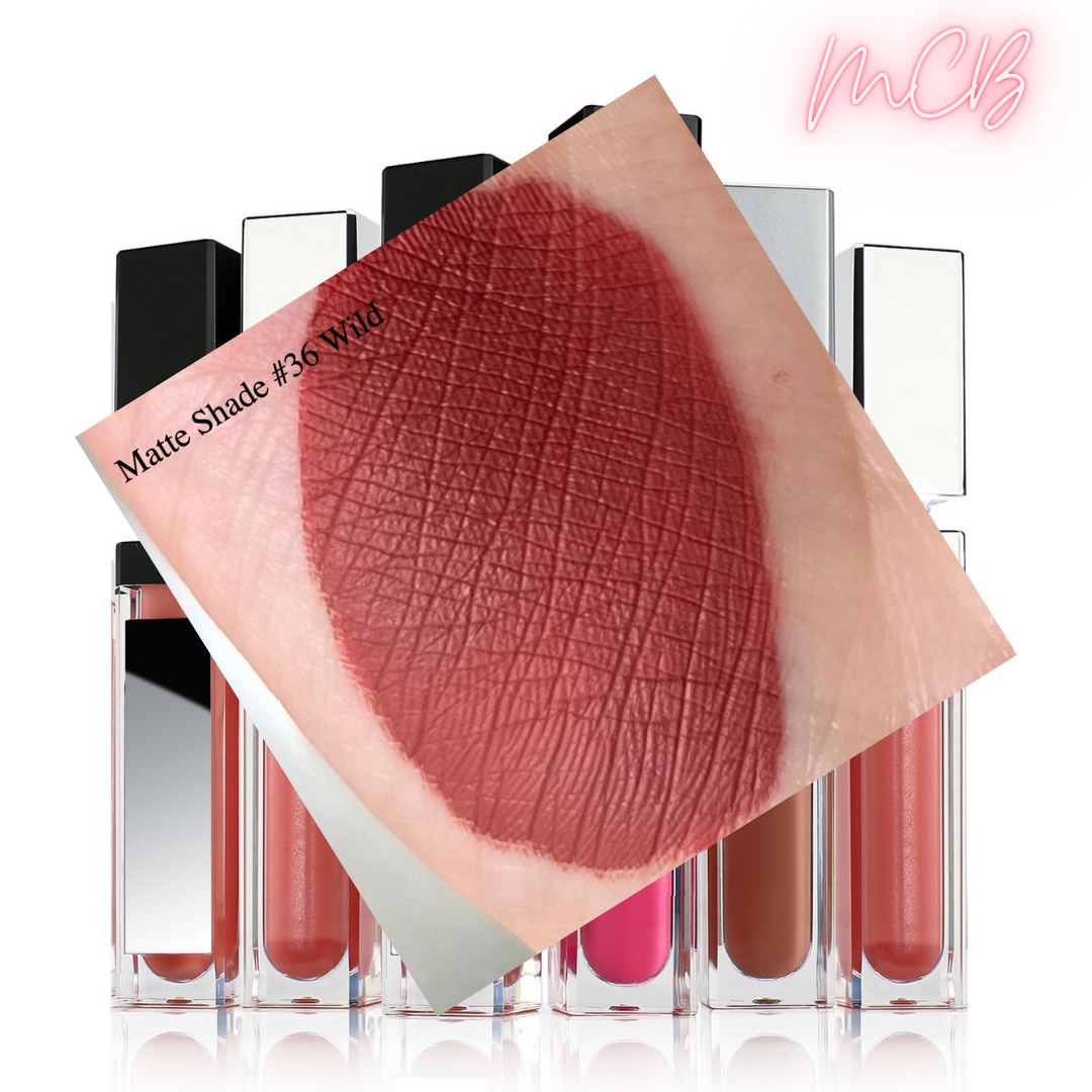 XHSXM0143 Private Label Manufacturing 40 Shade Natural Matte Lip Gloss With LED Lights Shade36