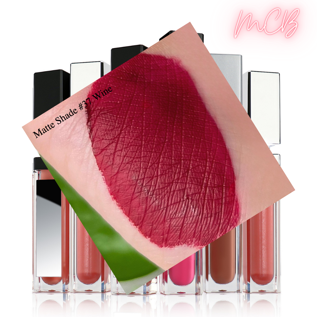XHSXM0143 Private Label Manufacturing 40 Shade Natural Matte Lip Gloss With LED Lights Shade37
