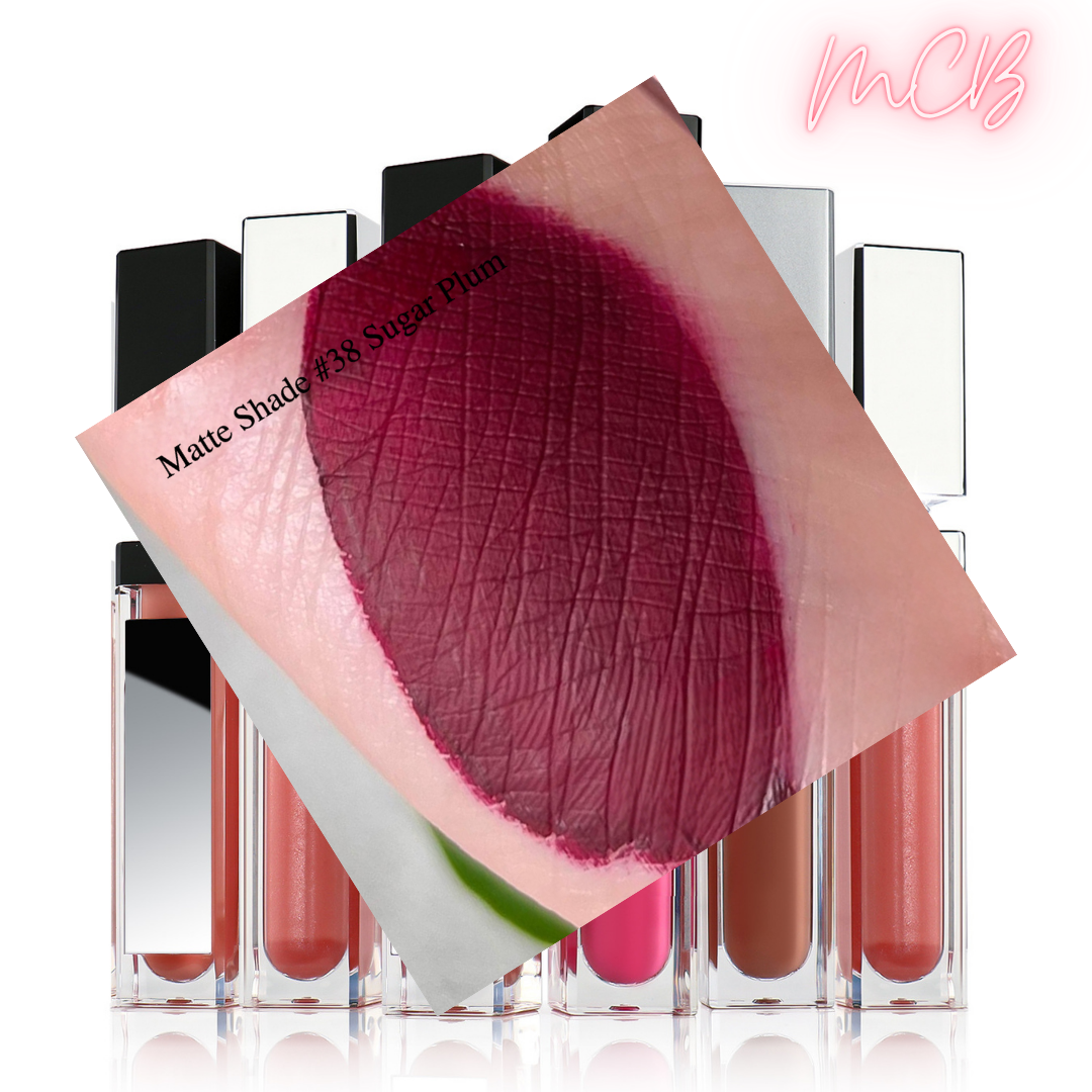 XHSXM0143 Private Label Manufacturing 40 Shade Natural Matte Lip Gloss With LED Lights Shade38