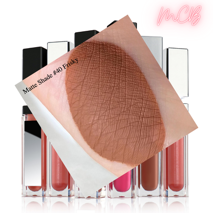 XHSXM0143 Private Label Manufacturing 40 Shade Natural Matte Lip Gloss With LED Lights Shade40