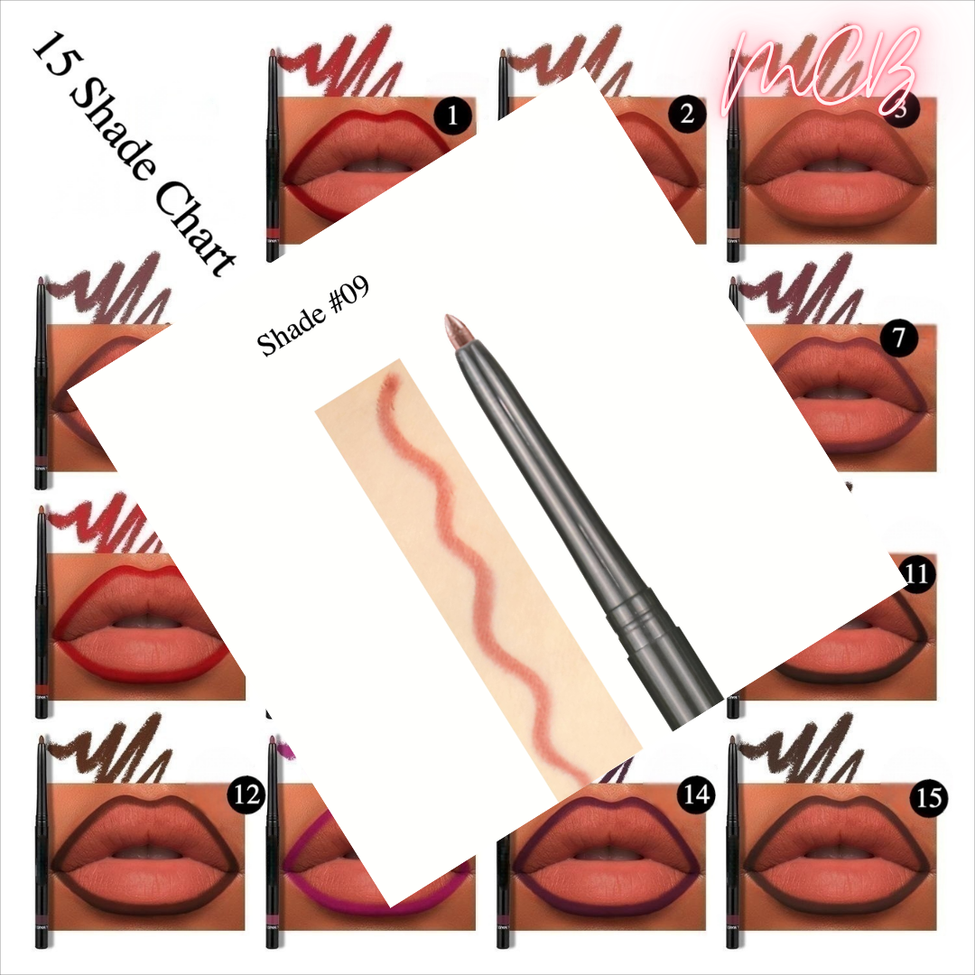 Private Label Natural Ingredient Lip Liner | Vitamin-Infused, Jojoba Oil – OEM/ODM Black Tube Shade 09