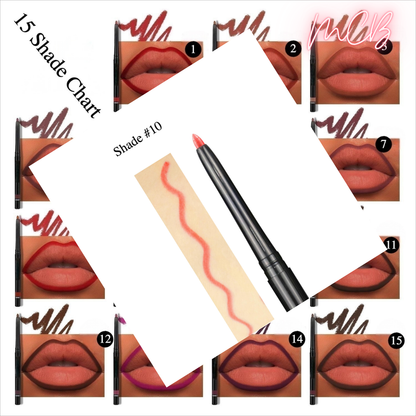 Private Label Natural Ingredient Lip Liner | Vitamin-Infused, Jojoba Oil – OEM/ODM Black Tube Shade 10