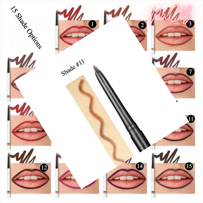 Private Label Natural Ingredient Lip Liner | 15 Shades, Vitamin-Infused, Jojoba Oil – OEM/ODM White Tube -Shade 11
