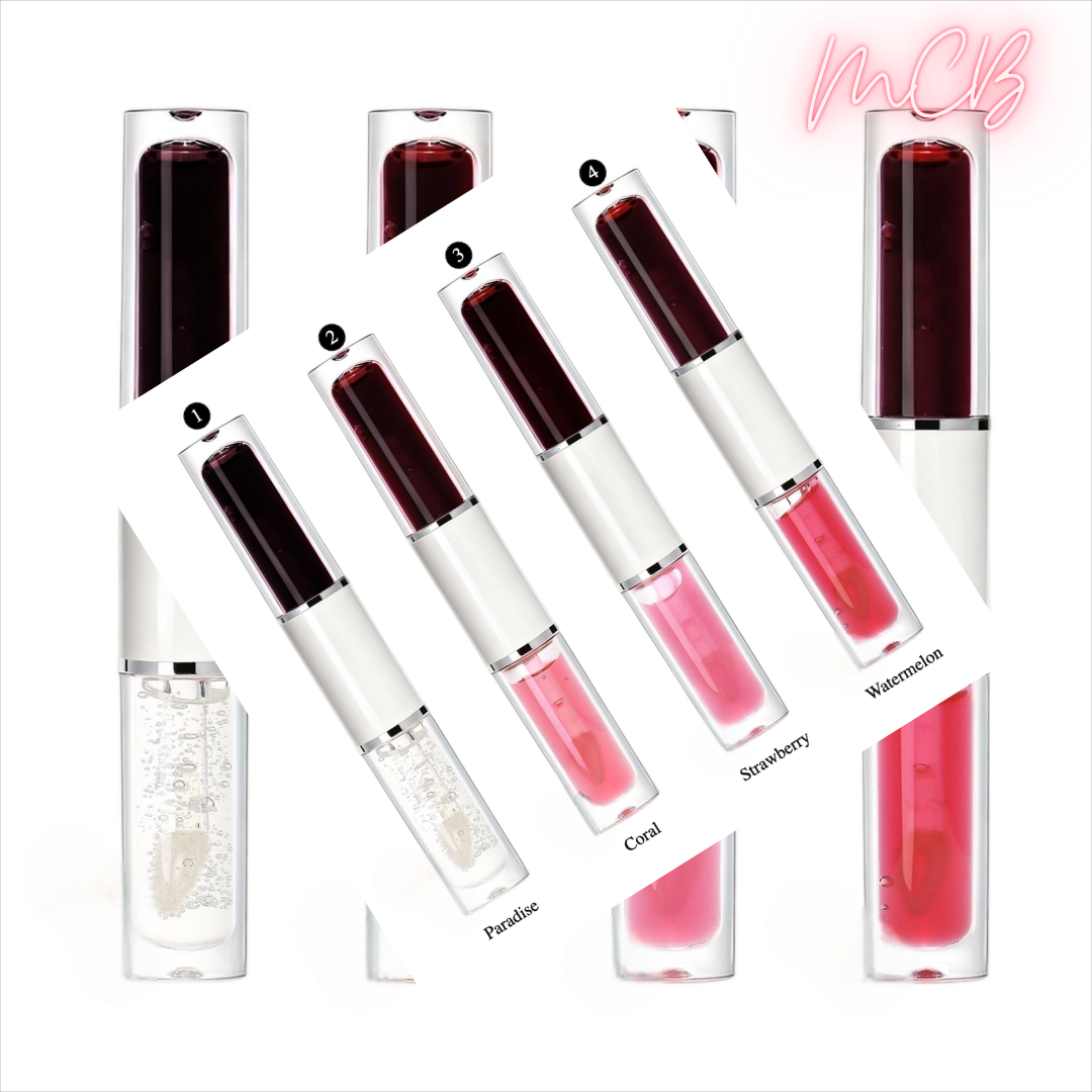 Private Label Natural Double-ended 2-in-1 Peel-off Lip Gloss & Lip Oil Shades Chart 1