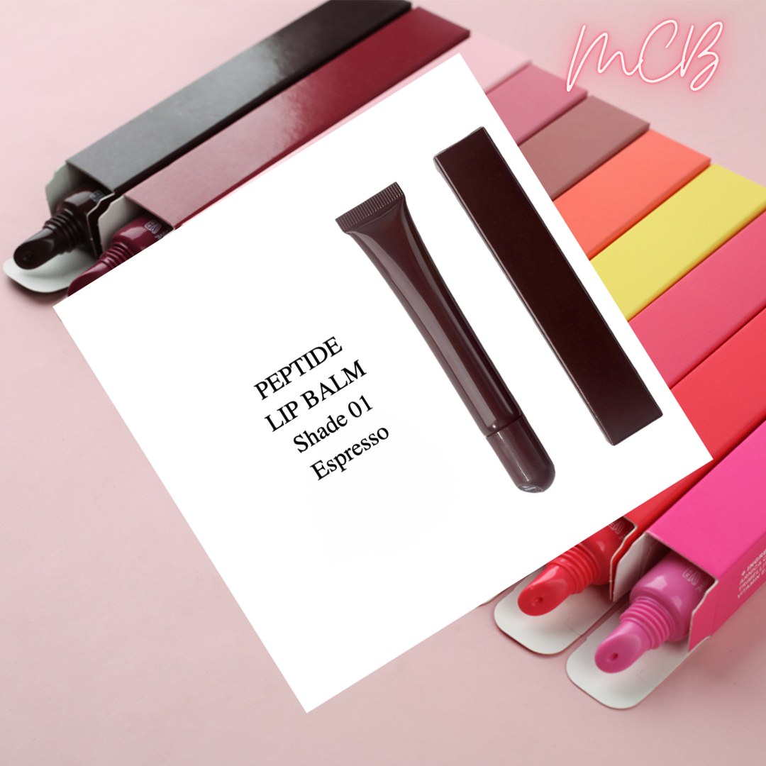 Private Label Natural 10-Color Peptide Tinted Lip Balm Shade 01
