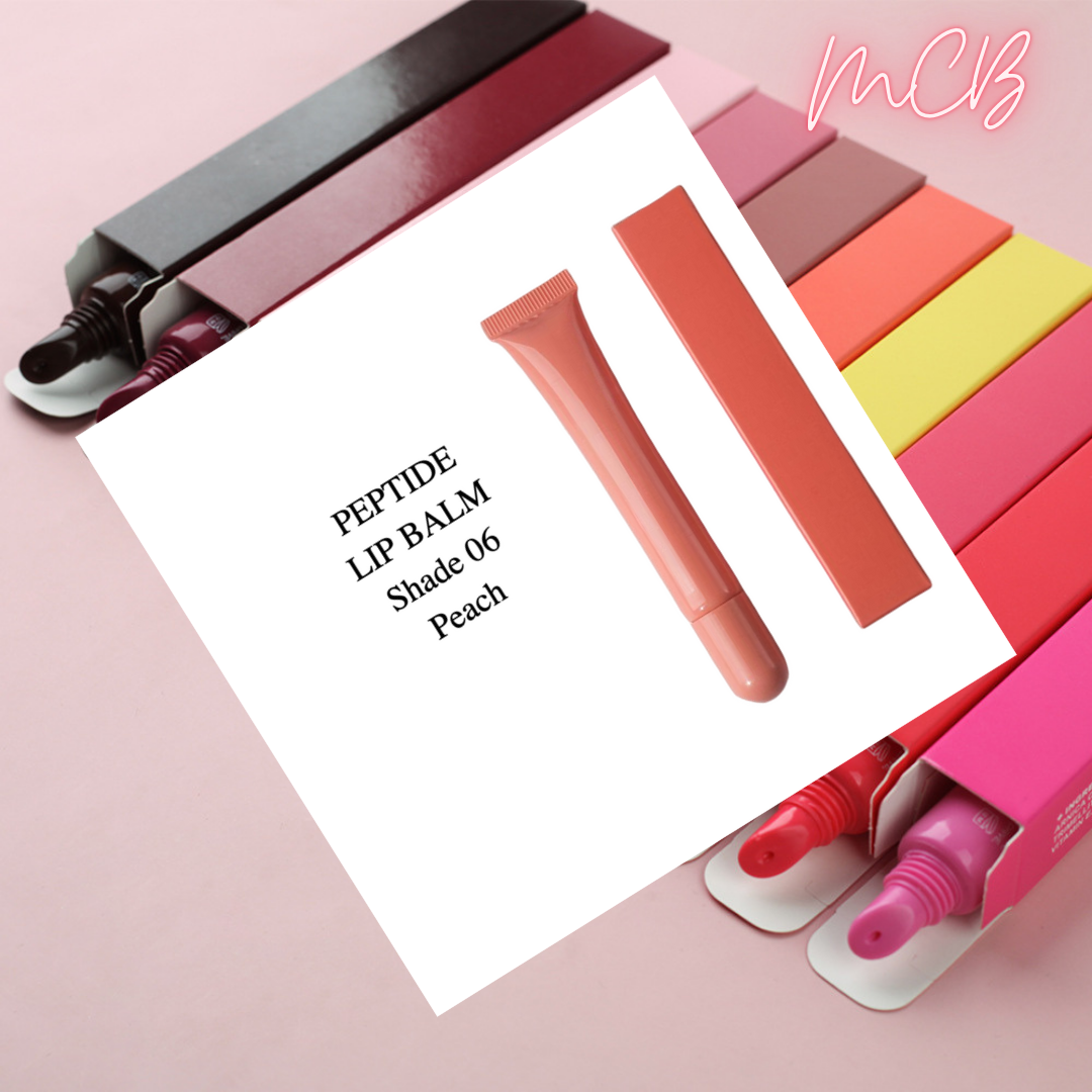 Private Label Natural 10-Color Peptide Tinted Lip Balm Shade 06