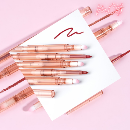 XHZSM-MLG119 Private Label Natural Double-ended Rotating Lip Liner With Lip Brush 