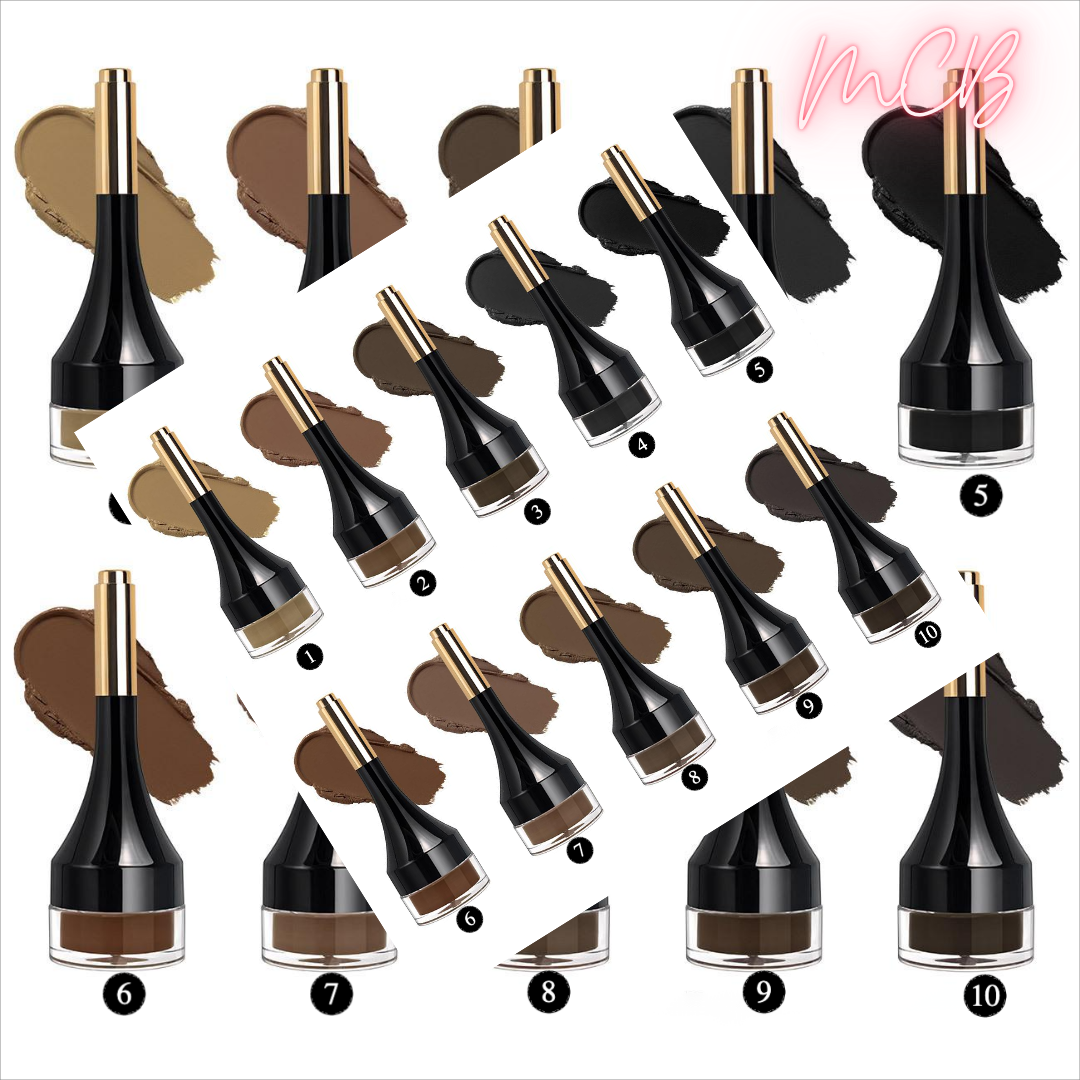 Private Label Natural Multi-Use 11-Color Eyebrow Gel Shade Chart 