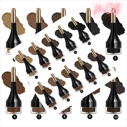 Private Label Natural Multi-Use 11-Color Eyebrow Gel Shade Chart 