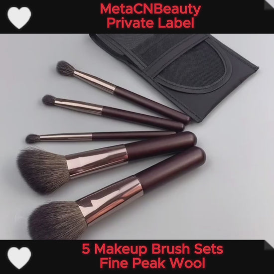 Private Label 5 Makeup Brush Sets