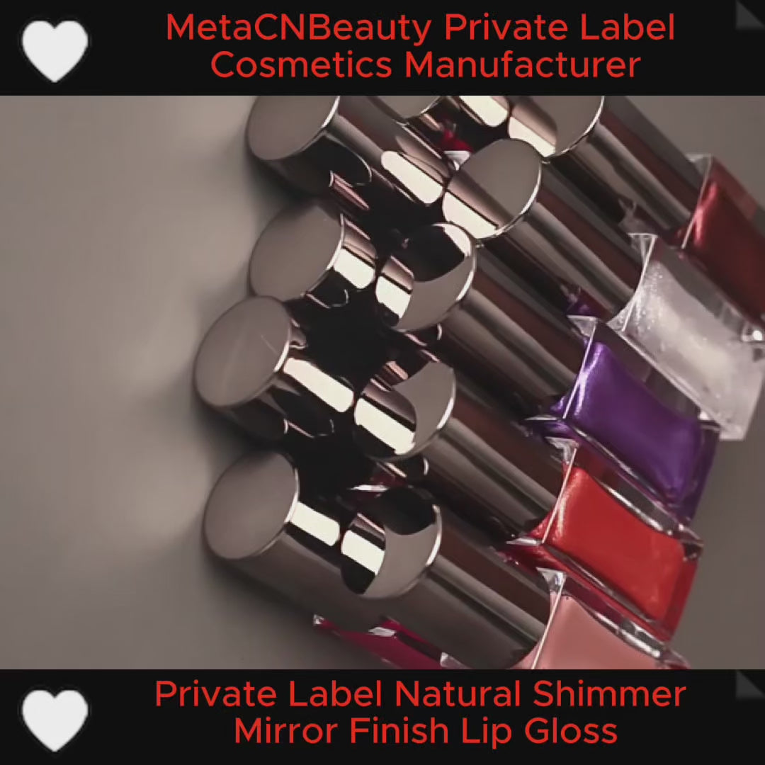 Private Label Natural Shimmer Mirror-Finish Liquid Lipstick – 65 Shades