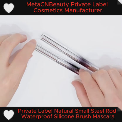 Private Label Natural Small Steel Rod Waterproof Silicone Brush Mascara