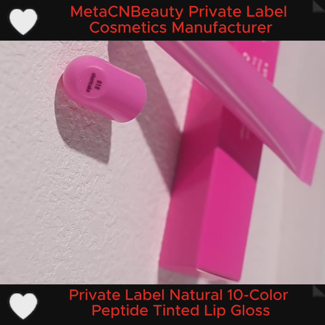 Private Label Natural 10-Color Peptide Tinted Lip Balm