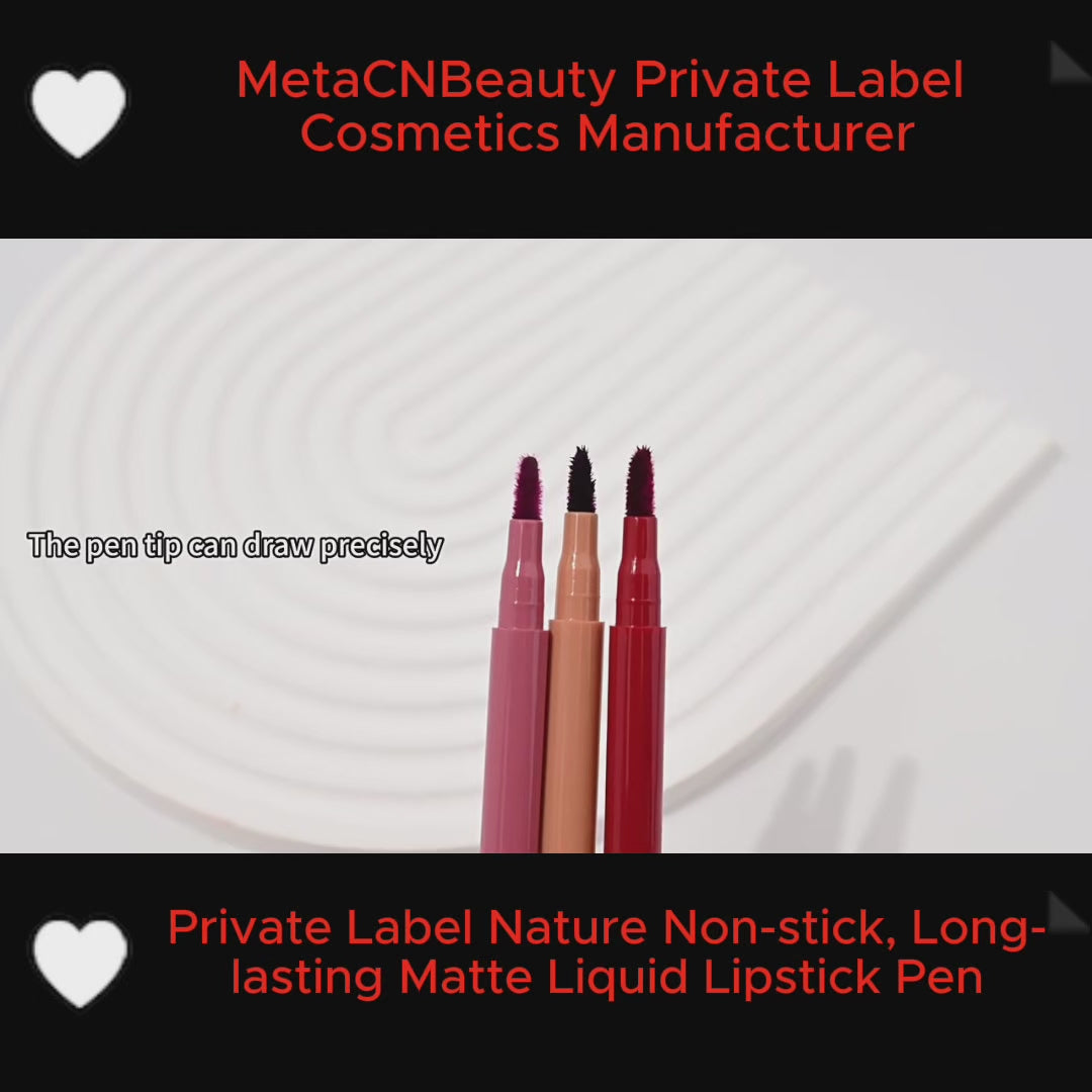 Private Label Nature Non-Stick, Long Last, Matte Liquid Lipstick Pens