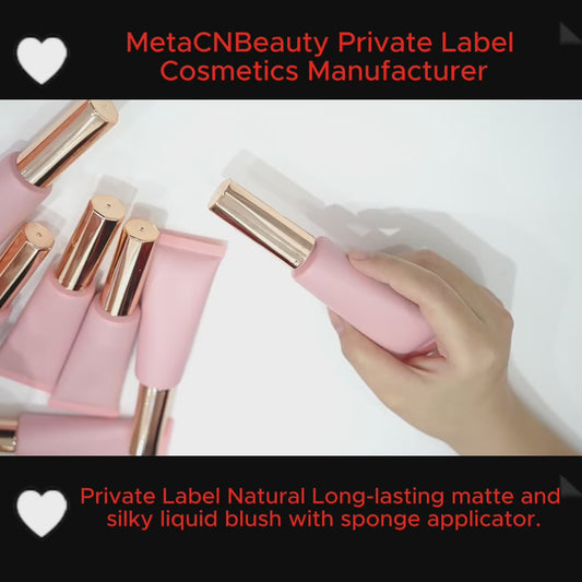 Private Label Matte Liquid Blush with Cushion Applicator