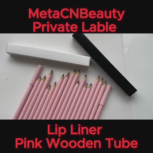 Private Label Lip Liner Pink Wood Tube